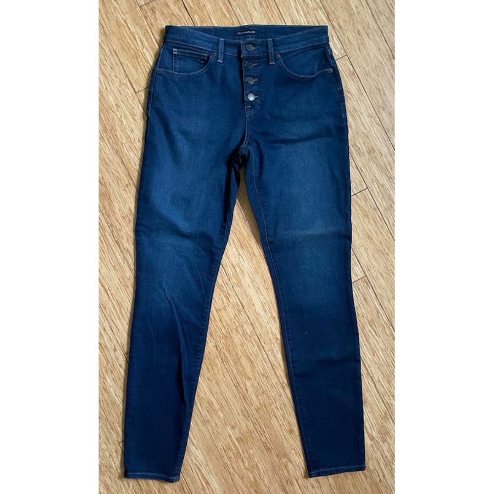 NEW Lucky Brand Mid Rise Ava Skinny Jean 12/31L Weathered Soft Clover Button Fly